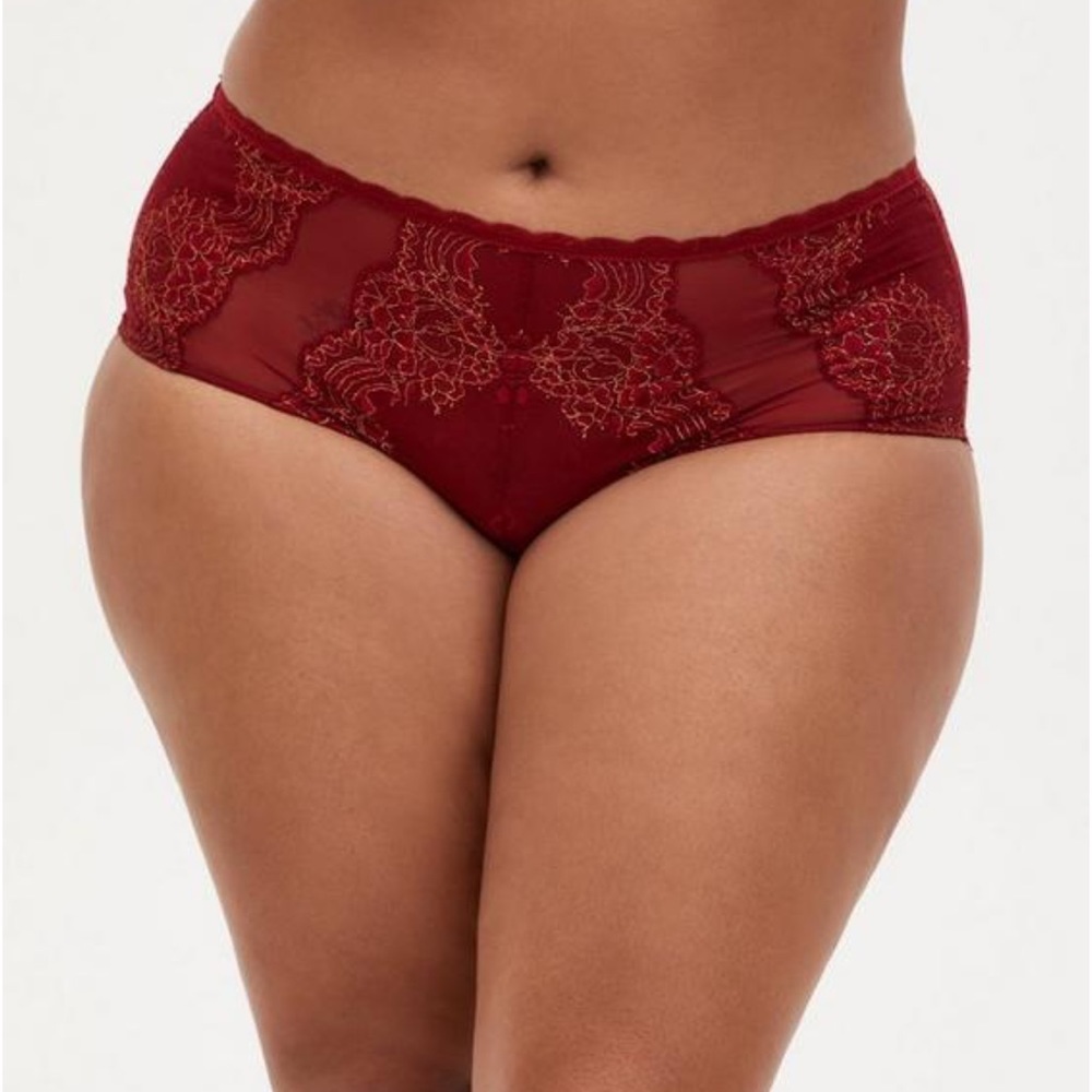 Torrid Strappy Lurex Lace Cheeky Panty
